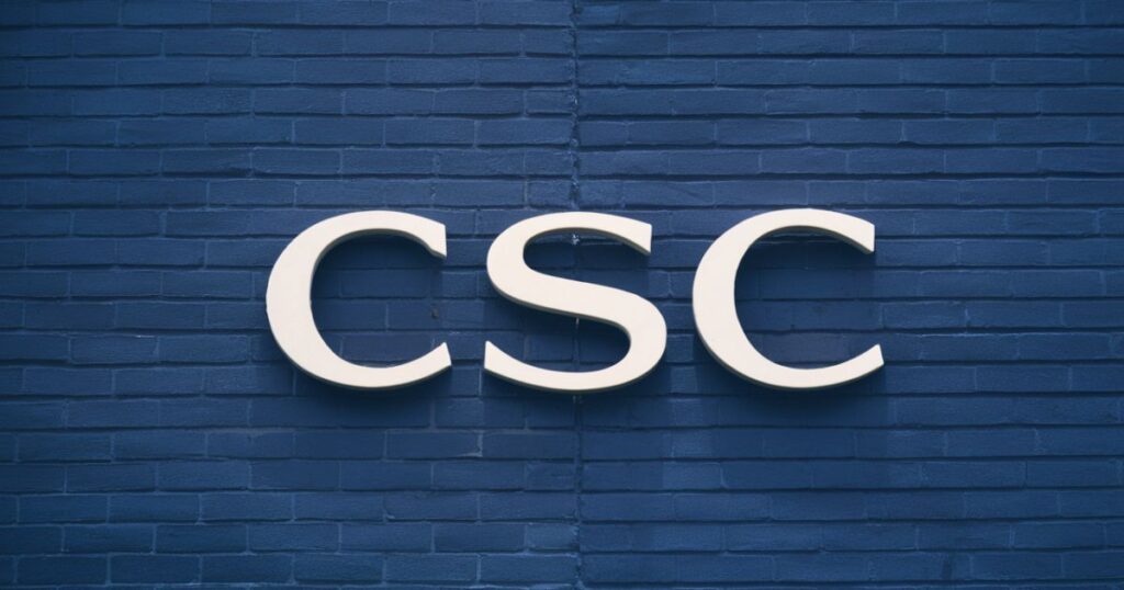 How does CSC Service Work Charge appear on bank statements?